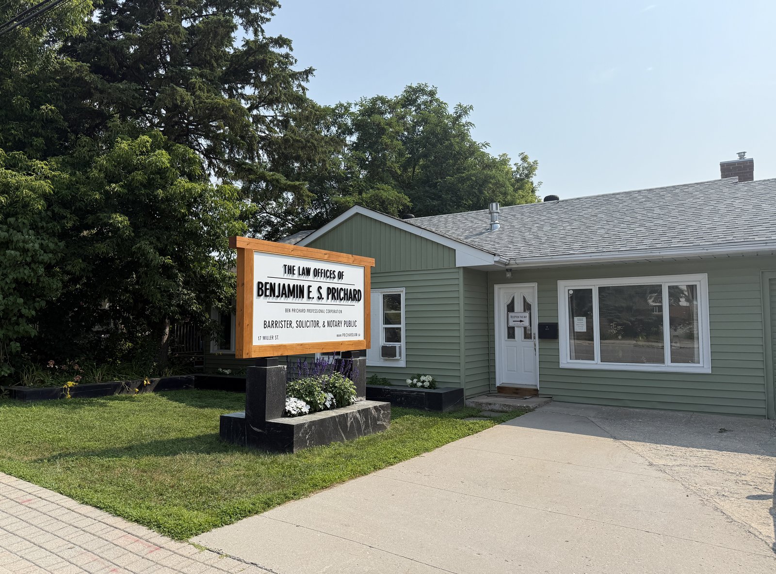 Prichard Law office on Miller Street, Parry Sound